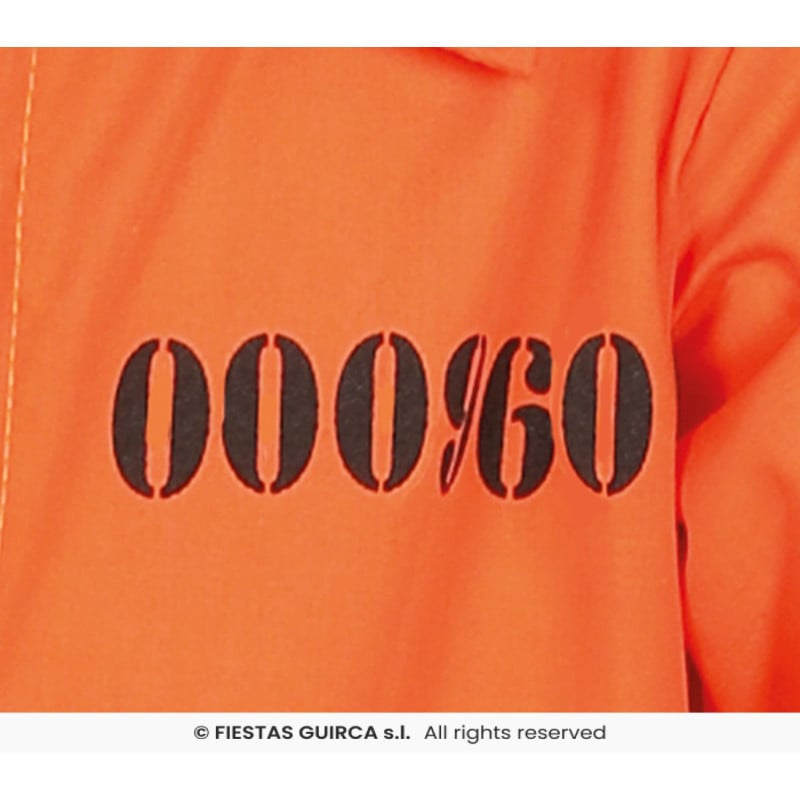 Disfraz Infantil Presidiario Naranja 7-9 Años