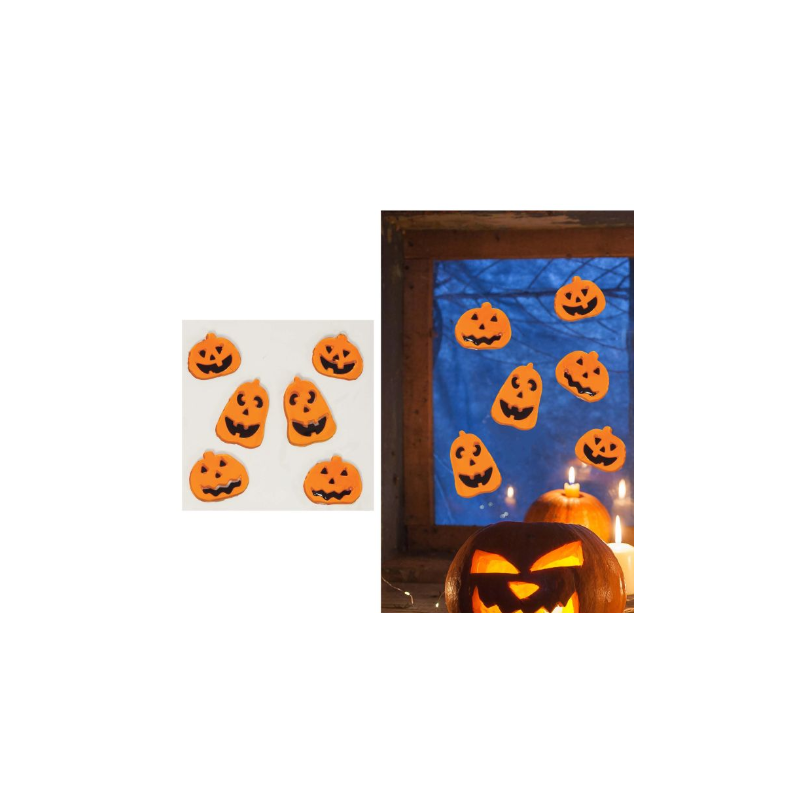 Decoración Gel Calabazas 20x20 Cm