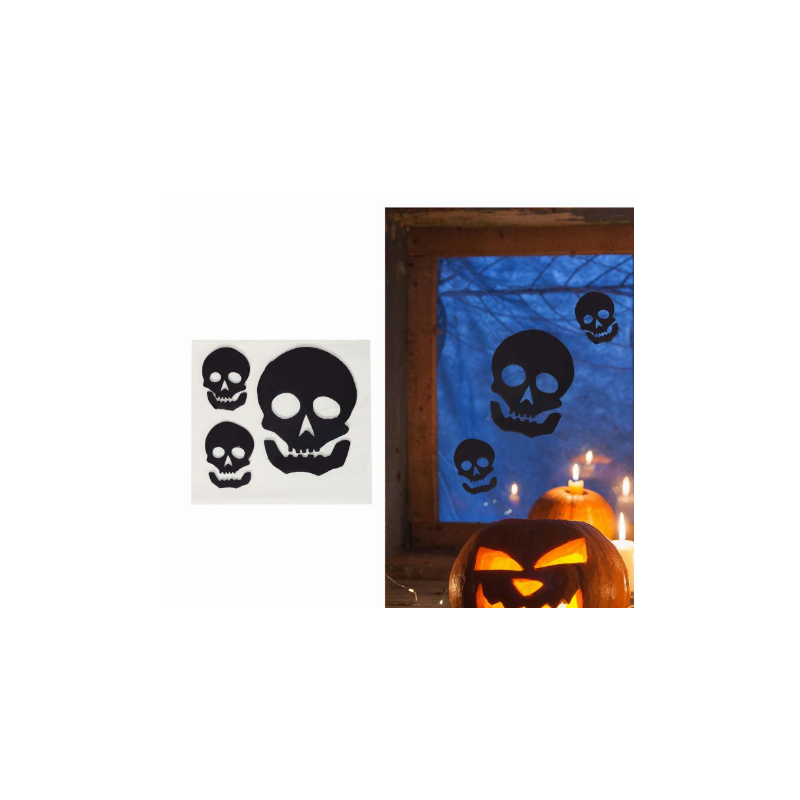 Decoración Gel Calaveras 20x20 Cm