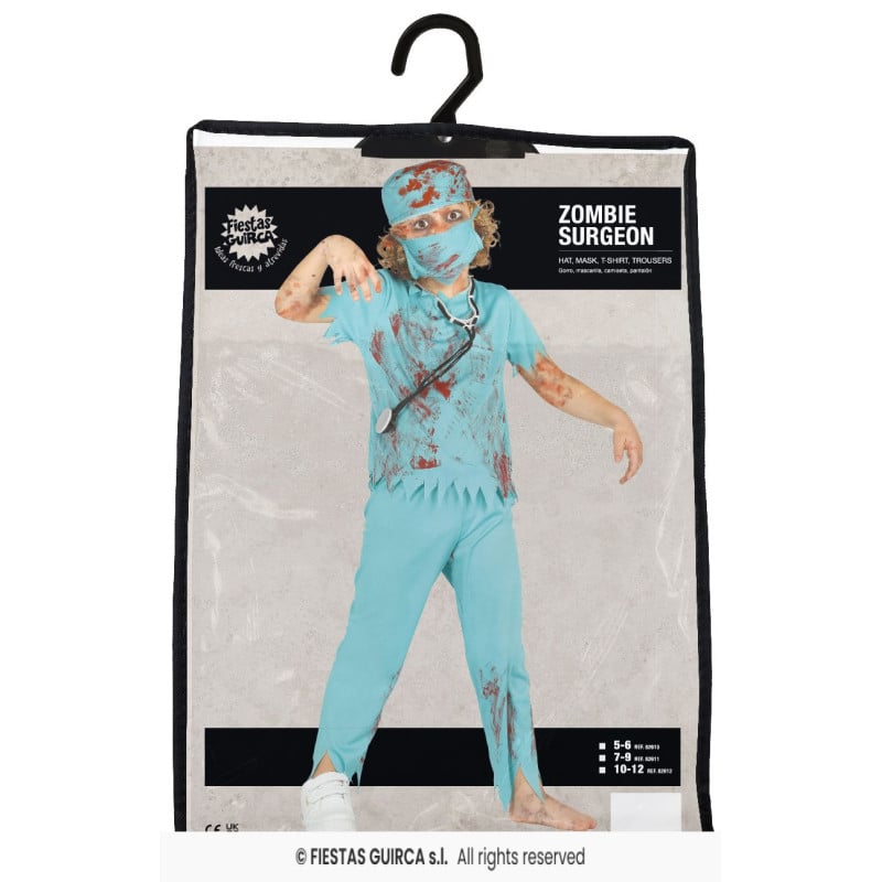 Disfraz Cirujano Zombie Infantil Talla 5-6 Años