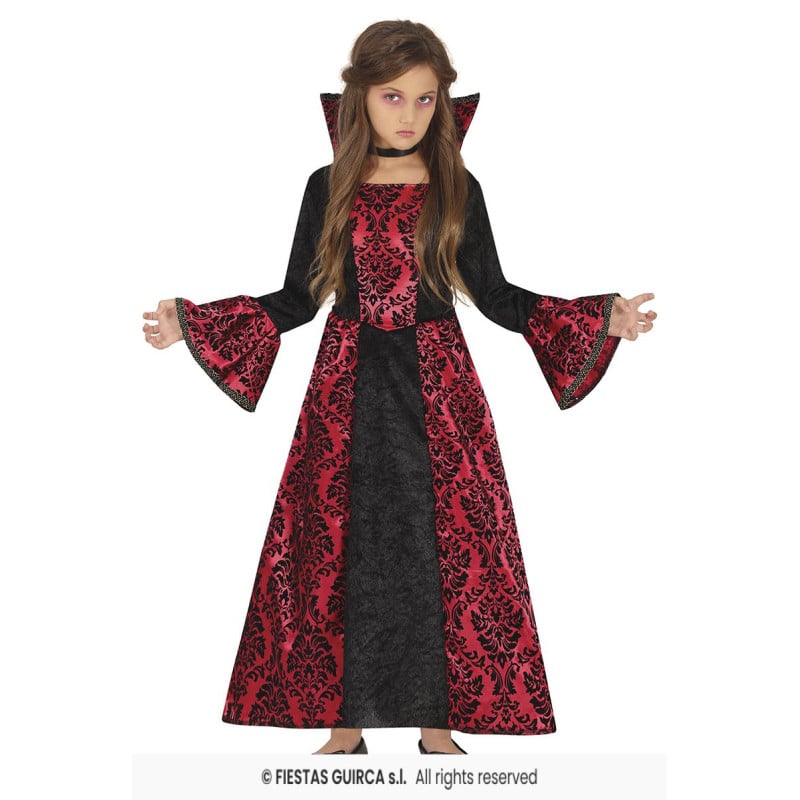 Disfraz Vampiresa Oscura Talla 10-12 Años De Fiestas Guirca
