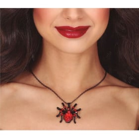 Collar Araña Con Rubí 6 Cm