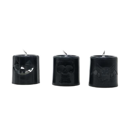 Vela Naranja/Negra con Luz Surtido