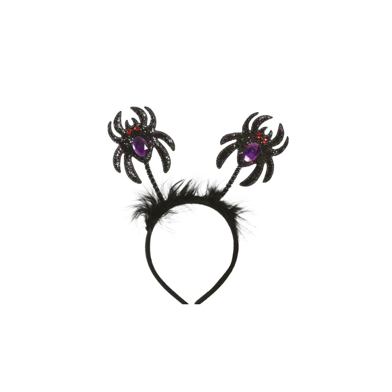 Diadema Arañas Negras Glitter