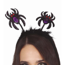 Diadema Arañas Negras Glitter