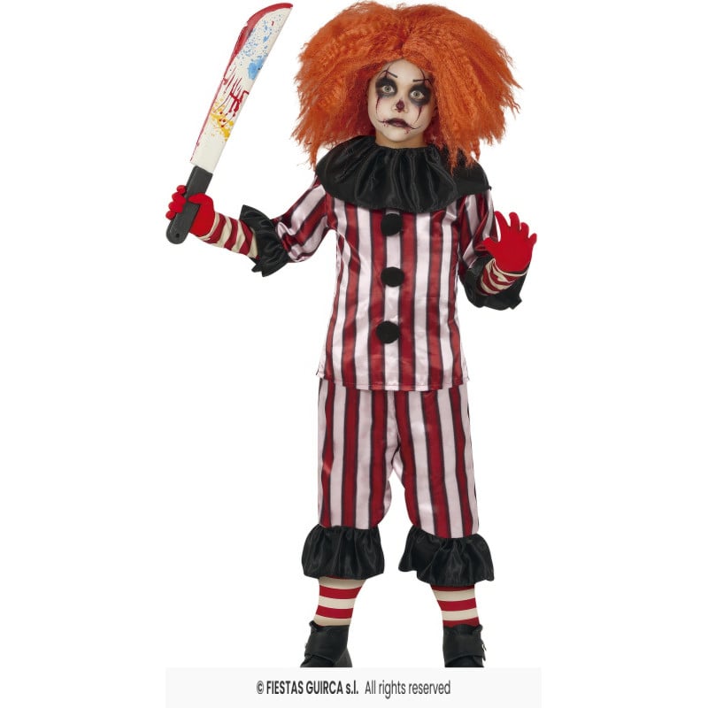 Disfraz Payaso Asesino Infantil Talla 5-6 Años De Fiestas Guirca