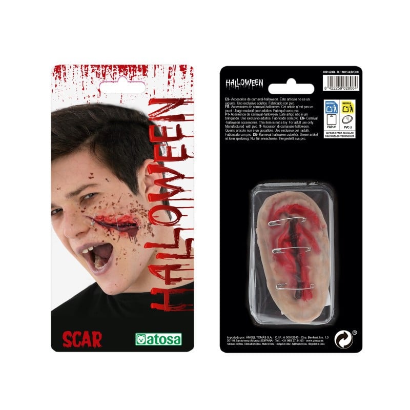 Cicatriz Con Grapas 24x10 cm