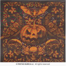 Bolsa 20 Servilletas Calabaza Gótica