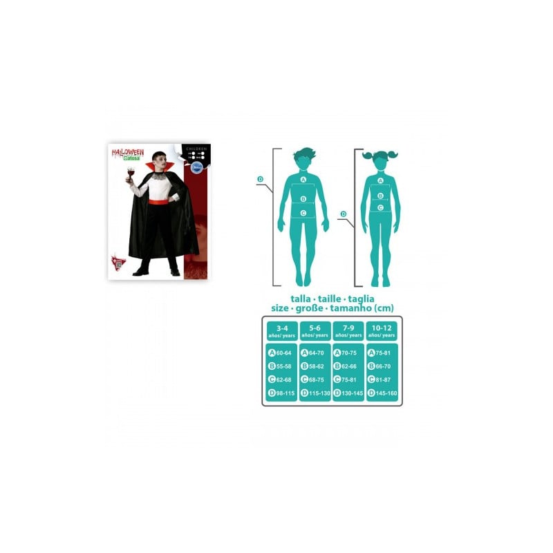 Disfraz Infantil Vampiro Elegante 5-6 Años