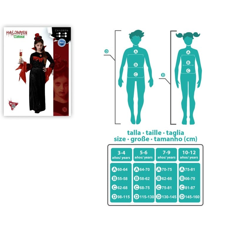 Disfraz Infantil Dama Vampiresa 7-9 Años
