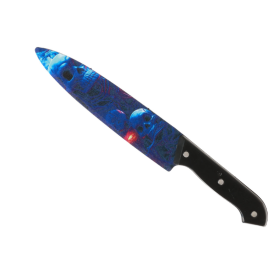 Cuchillo Calaveras Azul 31 cm
