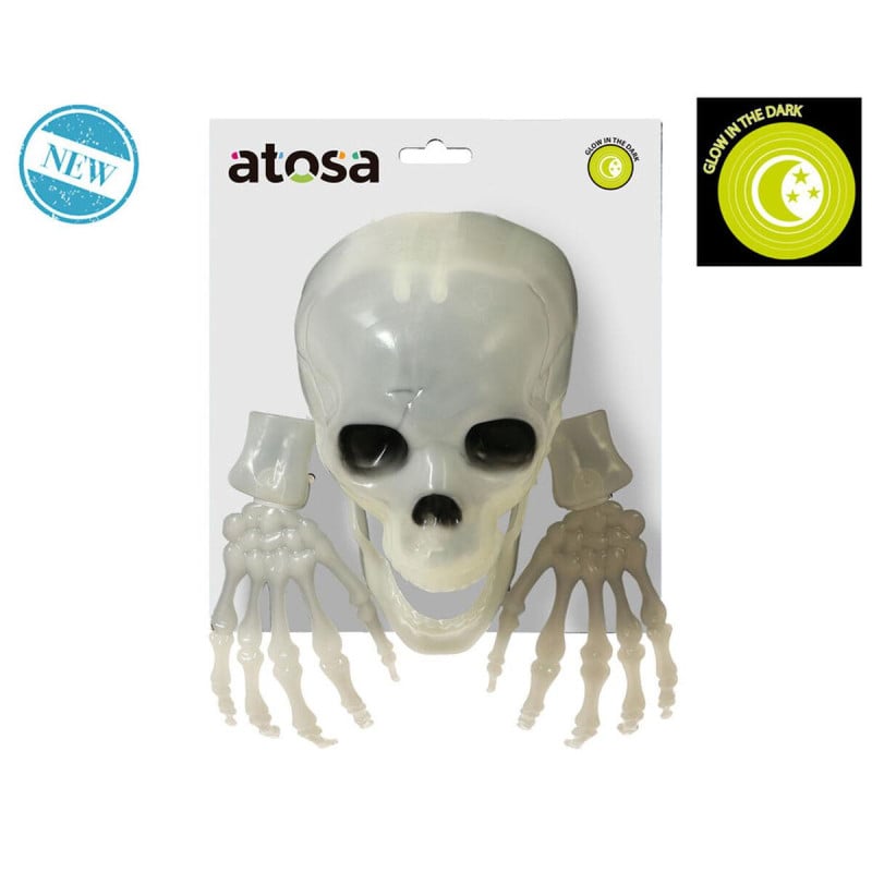 Calavera Y Manos Brillo En La Oscuridad