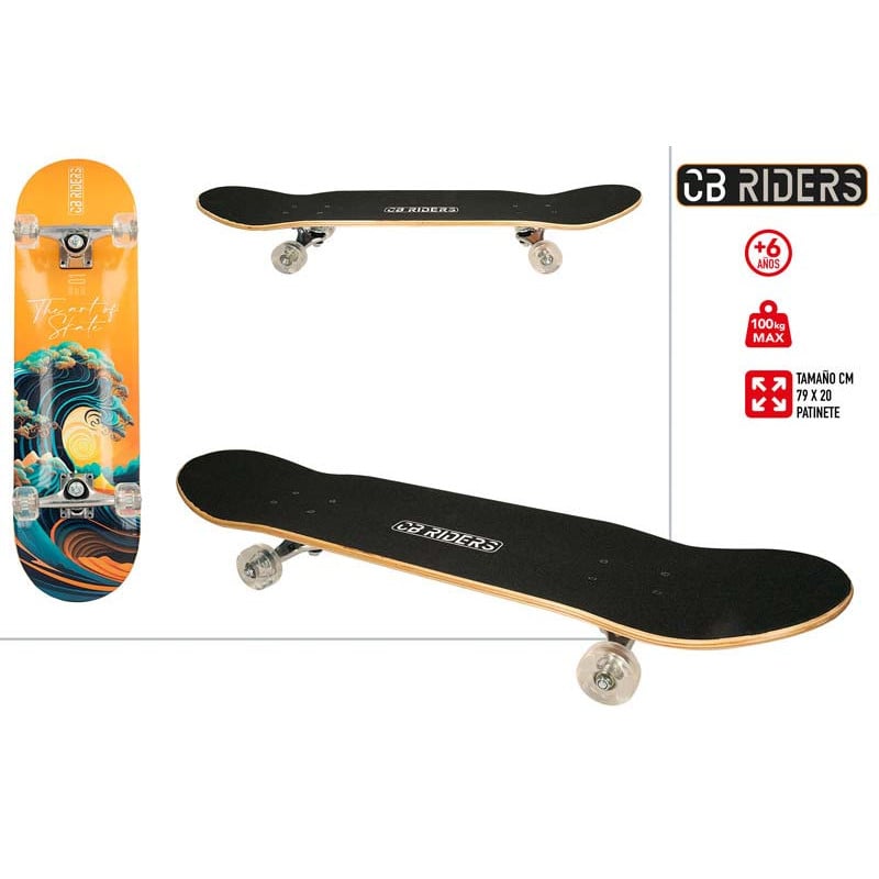 Monopatín Madera CB Riders 79x20 cm