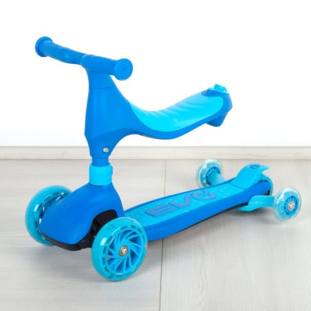 Evo Scooter & Ride On 4en1 Azul