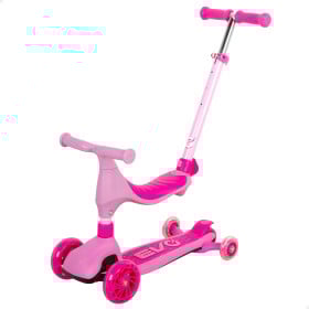 Evo Scooter & Ride On 4en1 Rosa