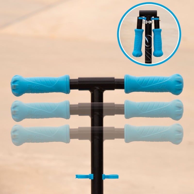 Evo Scooter Plegable Con Luces Azul