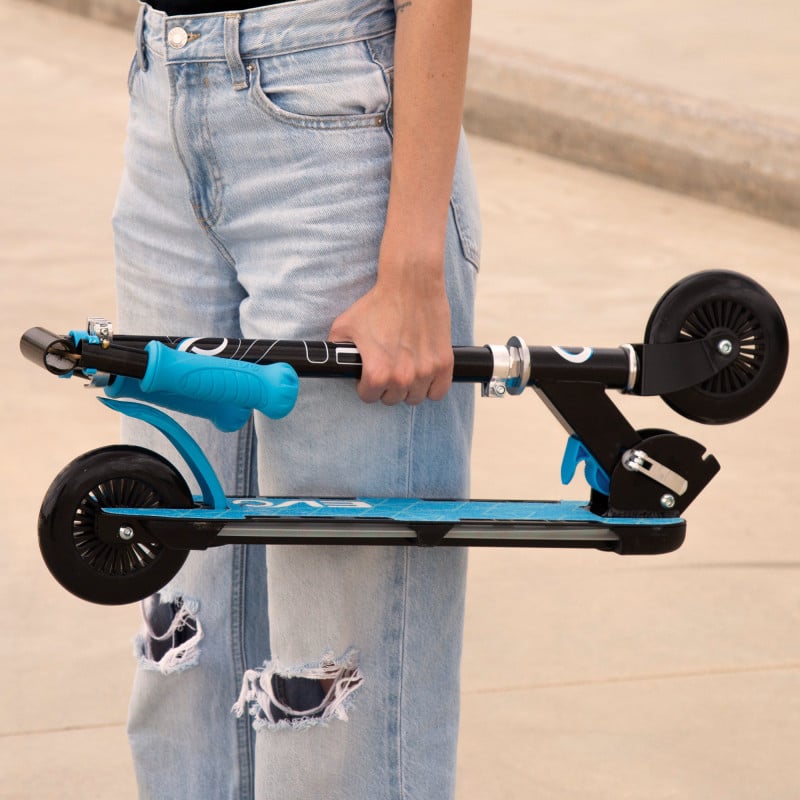 Evo Scooter Plegable Con Luces Azul
