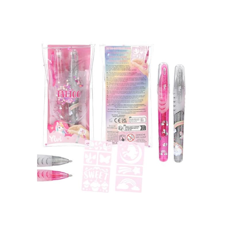 Ylvi Boligrafos Gel Purpurina Para Tatuajes
