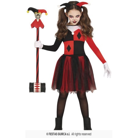 Disfraz Arlequín Del Terror Talla 10-12 Años De Fiestas Guirca
