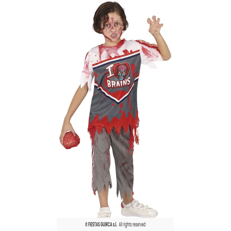 Disfraz Quaterback Zombie Infantil Talla 10-12 Años De Fiestas Guirca