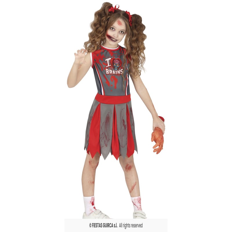 Disfraz Animadora Zombie Zeta Talla 5-6 Años De Fiestas Guirca