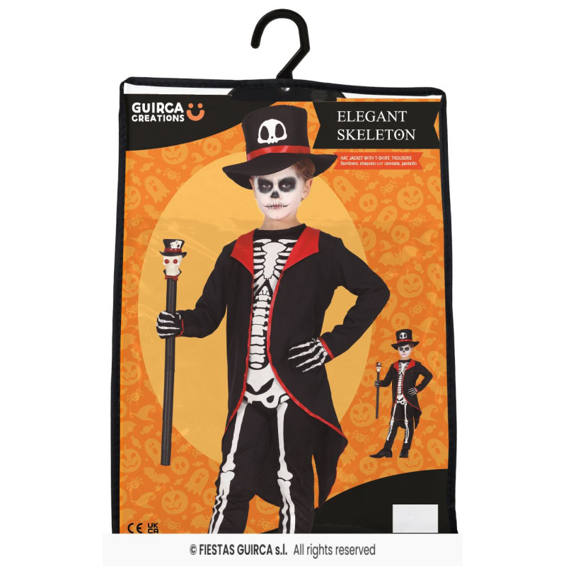 Disfraz Esqueleto Elegante Talla 10-12 Años