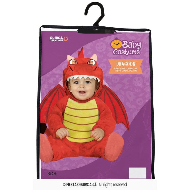 Disfraz Dragón Bebé Talla 12-18 Meses