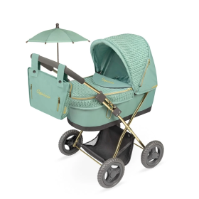 Coche De Muñecas Plegable Con Sombrilla Verde