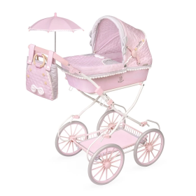 Coche De Muñecas Sophie Plegable Con Sombrilla Rosa
