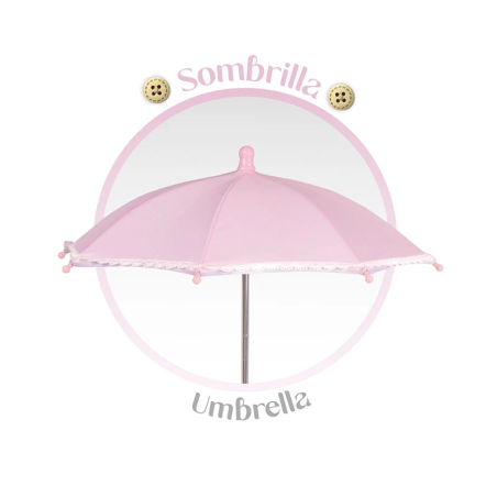 Coche De Muñecas Sophie Reborn Plegable Con Sombrilla Rosa Coche De Muñecas Sophie Reborn Plegable Con Sombrilla Rosa