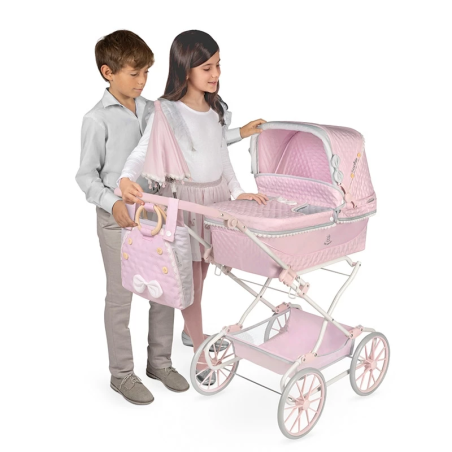 Coche De Muñecas Sophie Reborn Plegable Con Sombrilla Rosa Coche De Muñecas Sophie Reborn Plegable Con Sombrilla Rosa
