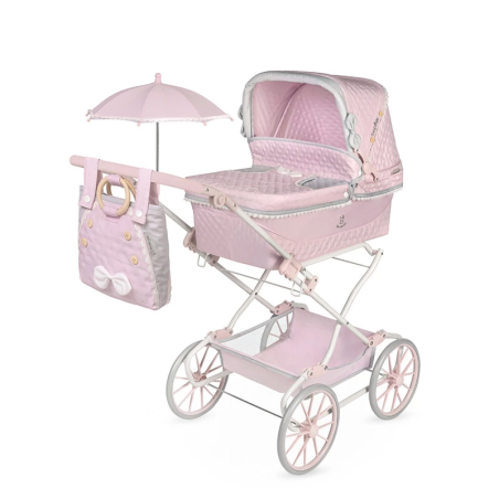 Coche De Muñecas Sophie Reborn Plegable Con Sombrilla Rosa Coche De Muñecas Sophie Reborn Plegable Con Sombrilla Rosa