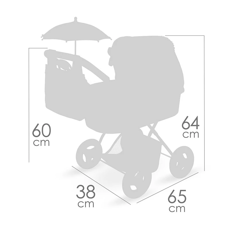 Coche De Muñecas Sophie Plegable Con Sombrilla