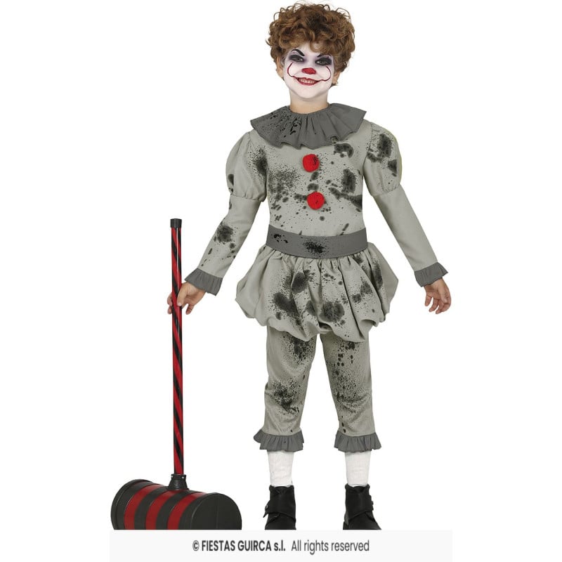 Disfraz Payaso Diabólico Talla 10-12 Años De Fiestas Guirca