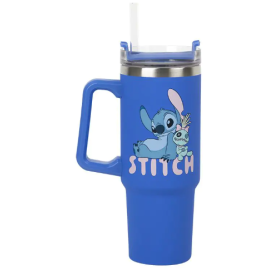 Taza Térmica Con Pajita Stitch 900ml