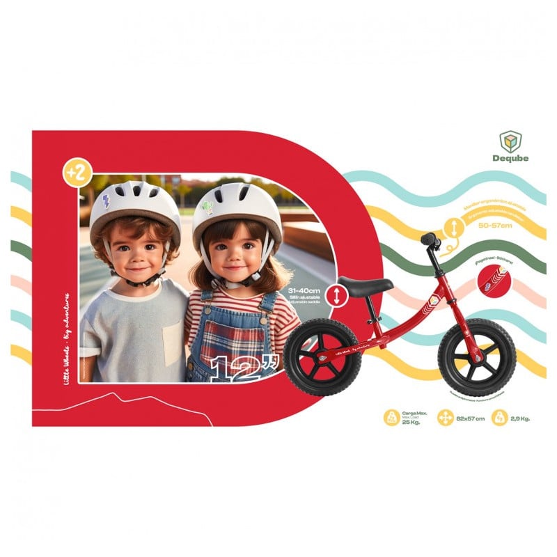 Deqube Bicicleta Sin Pedales Roja