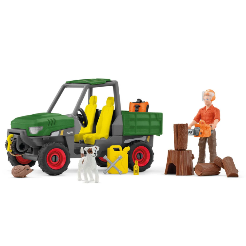 Schleich Granjero Con Vehículo De Schleich