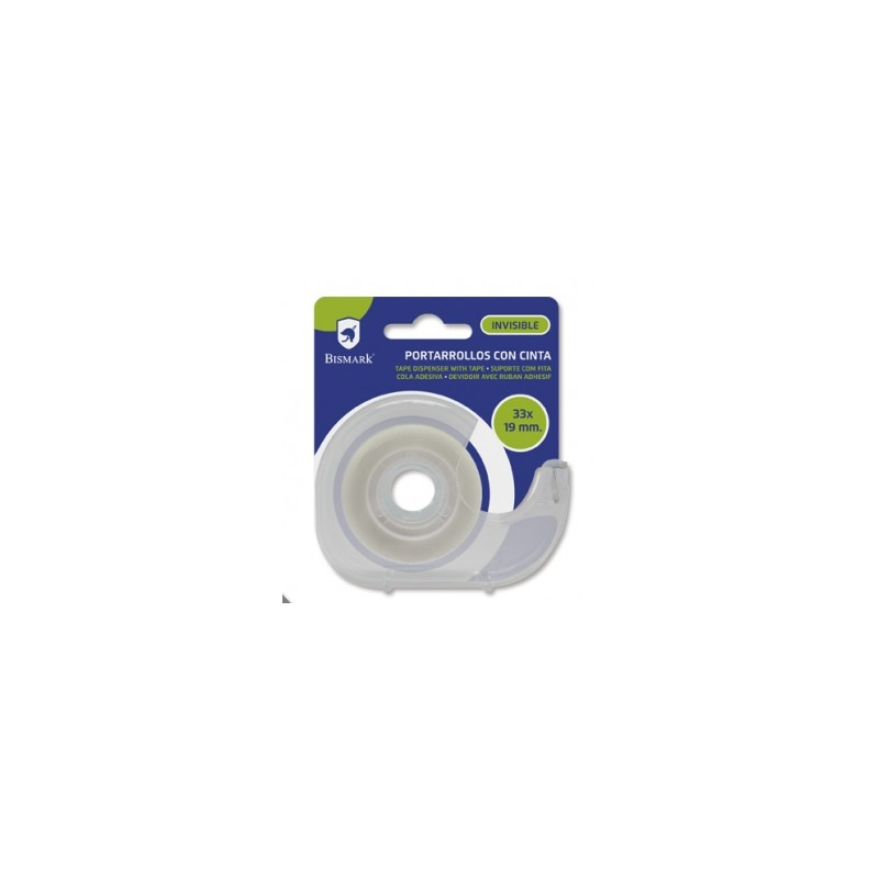 Portarrollos Con Cinta Adhesiva Invisible Bismark 33x19 mm