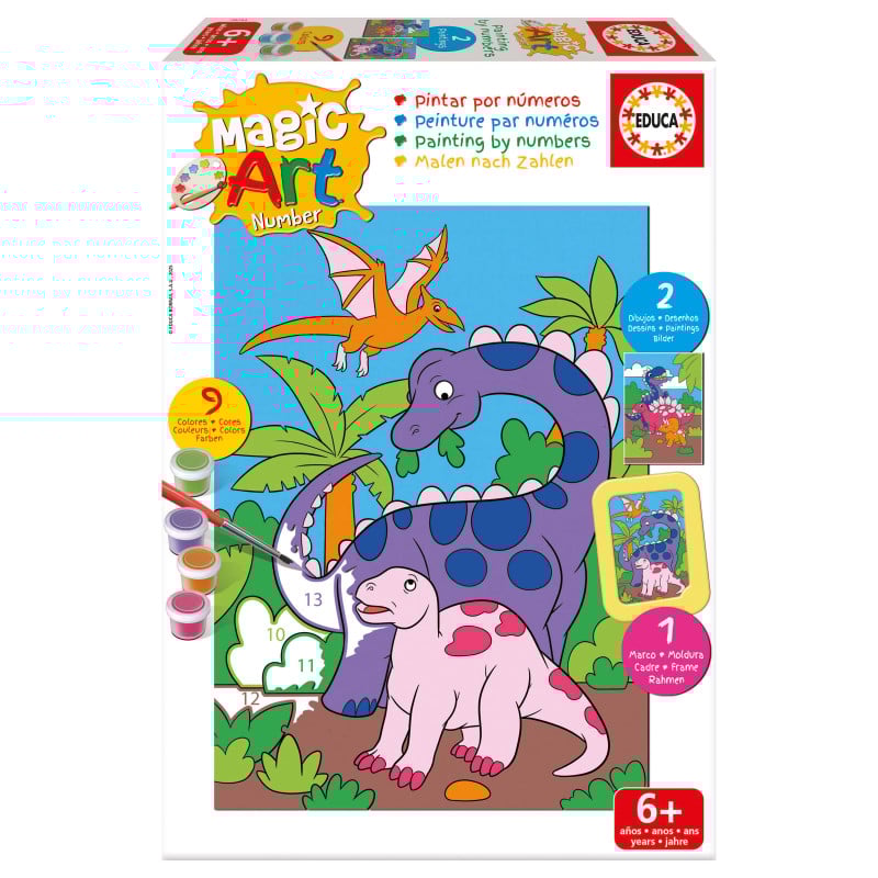 Magic Art Number +6 Dinosaurios