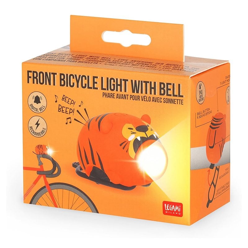 Luz Frontal Bicicleta Recargable Tigre Legami
