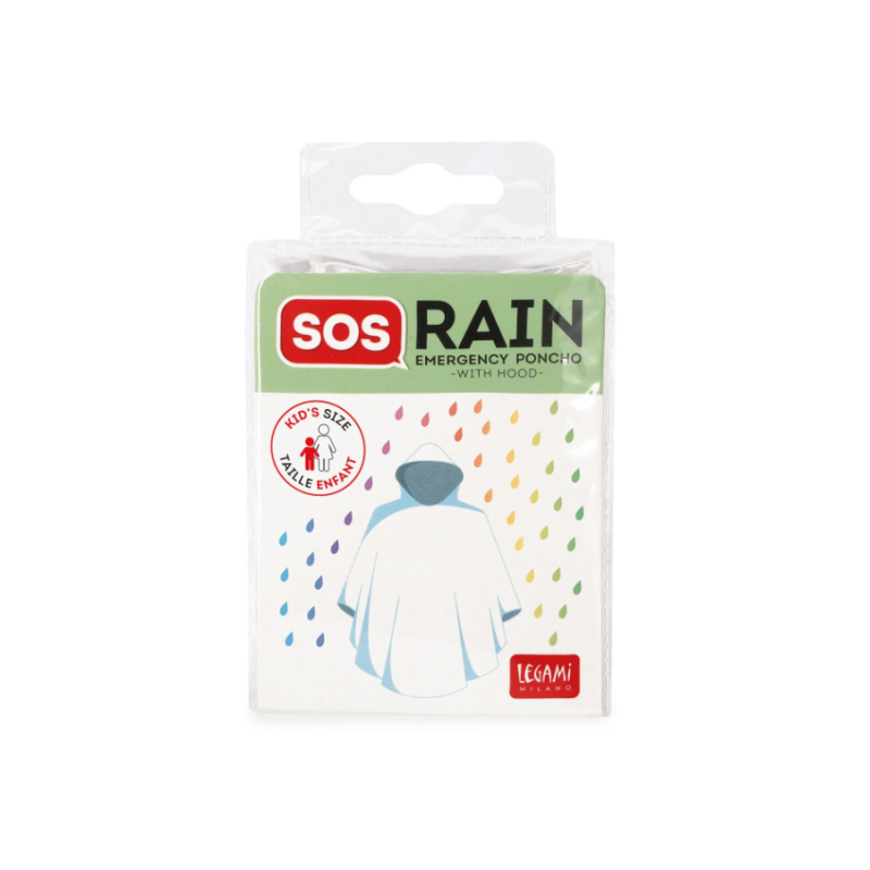 Poncho Impermeable Transparente Infantil Legami