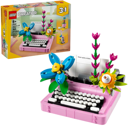LEGO Creator Máquina De Escribir Con Flores De LEGO