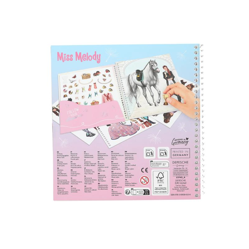 Miss Melody Cuaderno Dress Me Up