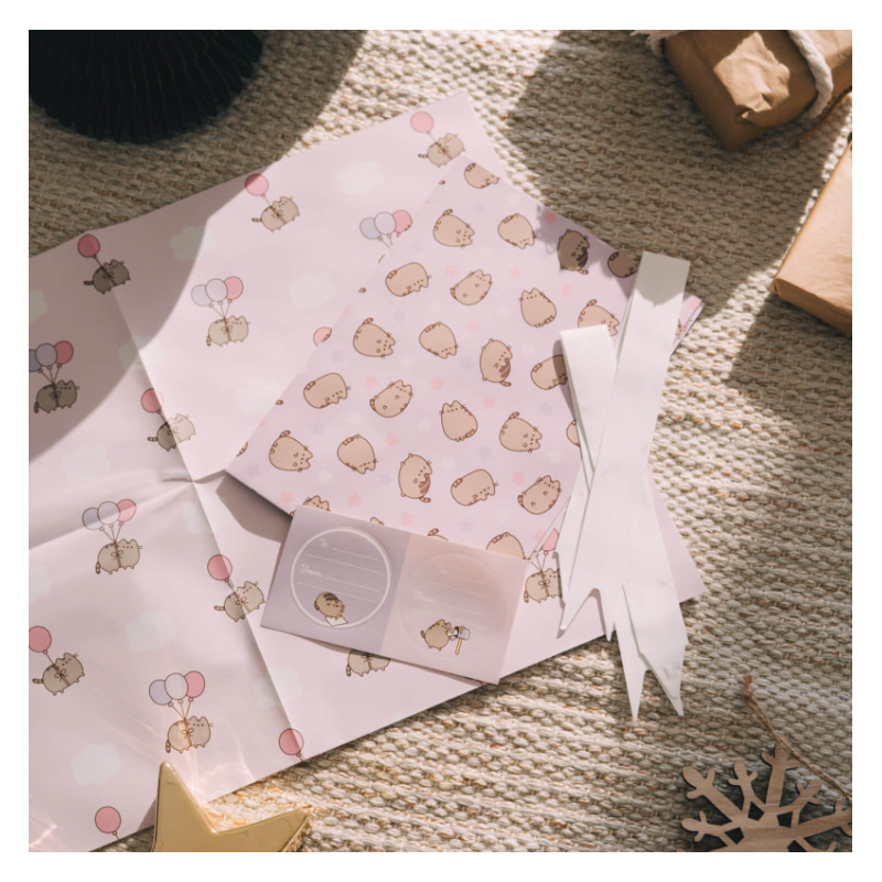 Set Papel Regalo Pusheen