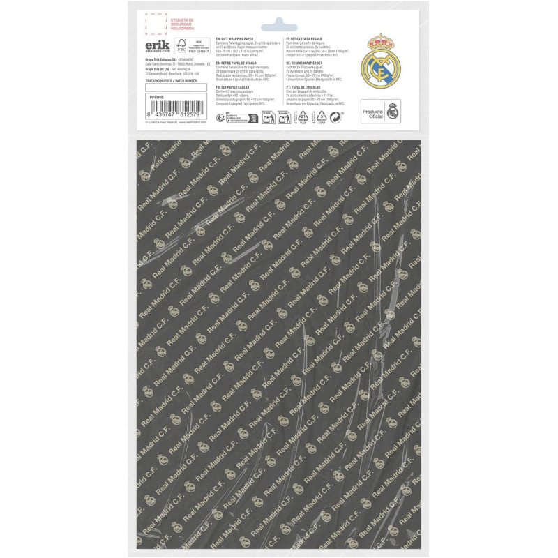 Set Papel Regalo Real Madrid
