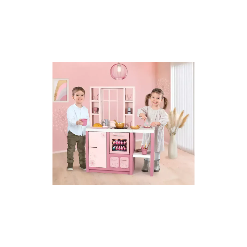 Cocina Loft Rosa Electrónica Smoby