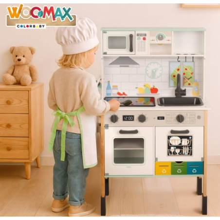 Cocina Eléctrica De Madera WOOMAX Con Lavadora
