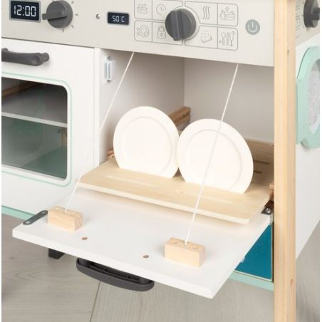 Cocina Eléctrica De Madera WOOMAX Con Lavadora