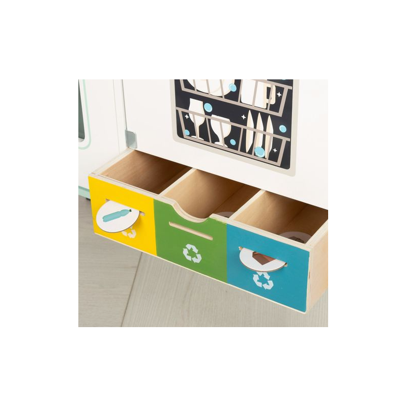 Cocina Eléctrica De Madera WOOMAX Con Lavadora