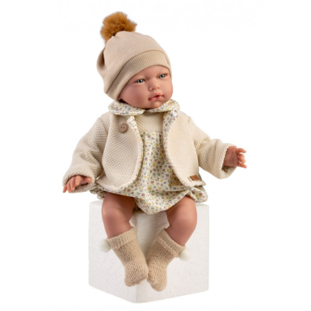 Muñeca Con Peso Cris, Pelele Flores